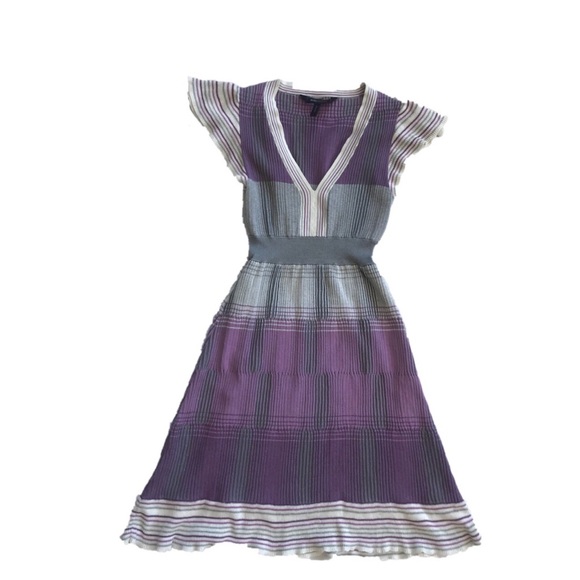 BCBGMaxAzria Dresses & Skirts - Purple and grey knit BCBG dress size small